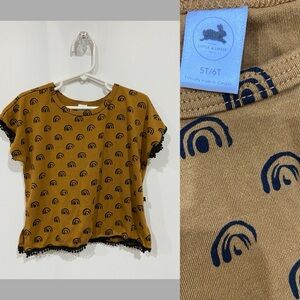 5/6T Little And Lively Rainbow Fringe Top